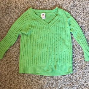 Green faded glory sweater